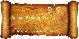 Dobos Florencia névjegykártya