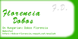 florencia dobos business card